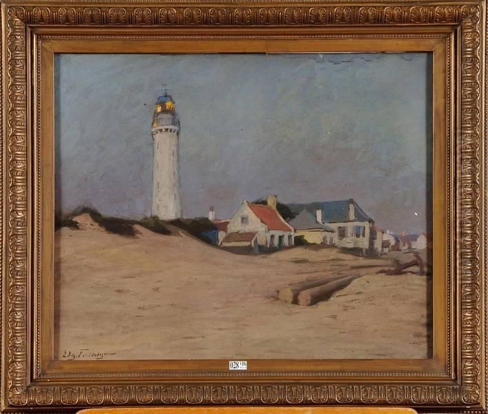 Le Phare Oil Painting by Edgard Farasyn