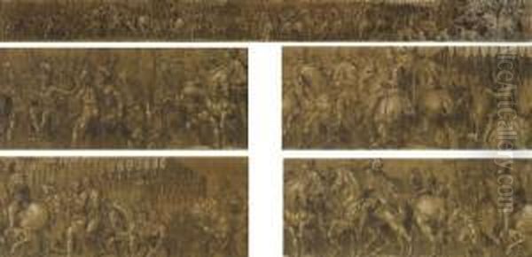 Cortege Triomphal A L'occasion 
Du Couronnement De L'empereur Charles V Par Le Pape Clement Vii Oil Painting by Paolo Farinati