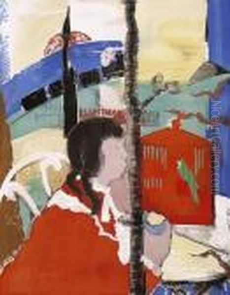 Portfolio, Correspondances Andre
 Salmon - Poemes Par, Etienne Farkas - Images Par, Editions Des 
Chroniques Du Jour Paris 1929. Oil Painting by Etienne Farkas