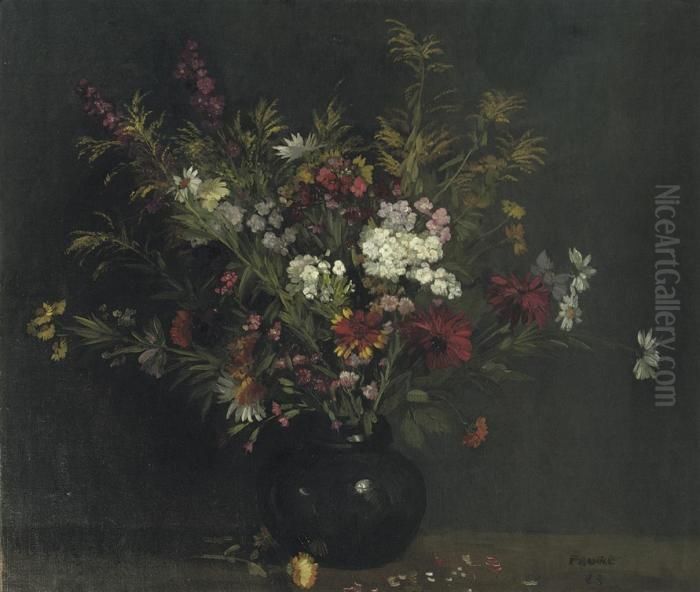 A Summer Bouquet Oil Painting by Amandus Faure