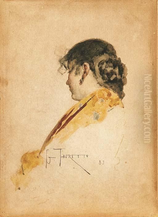 Popolana Veneziana Oil Painting by Giacomo Favretto