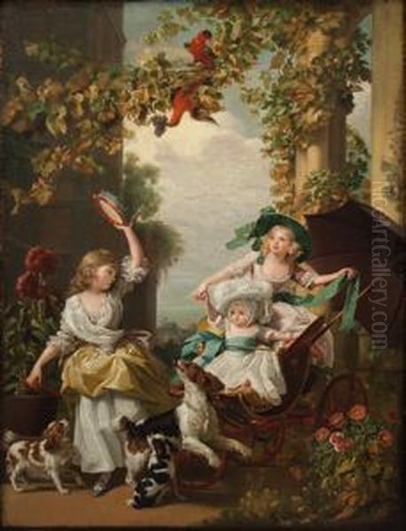 The Three Youngest Daughters Of George III Oil Painting by John Singleton Copley