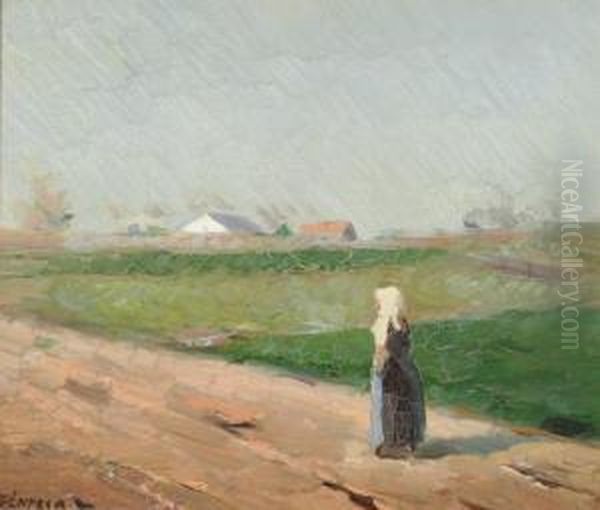 Hazafele Oil Painting by Adolf Fenyes