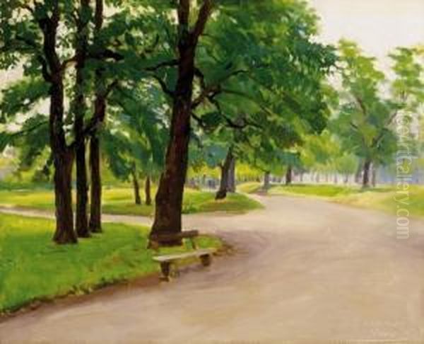 Grove In Nagybanya Oil Painting by Valer Ferenczy