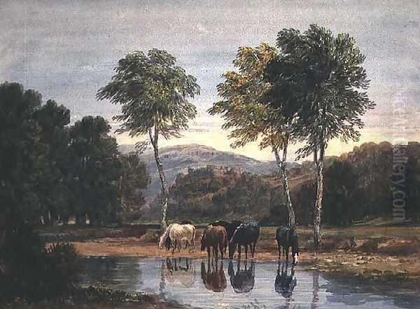 Goodrich Castle Oil Painting by David Cox