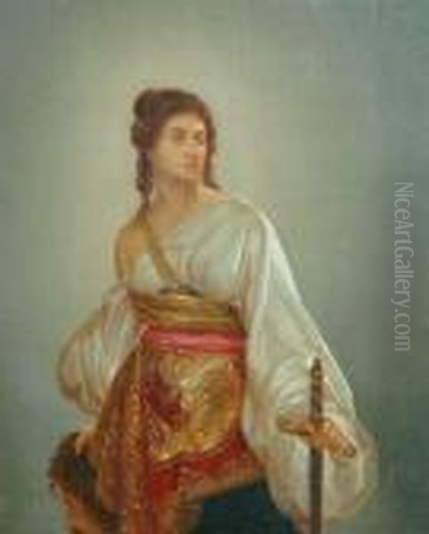 Judith With The Head Of Holofernes Oil Painting by Anselm Friedrich Feuerbach