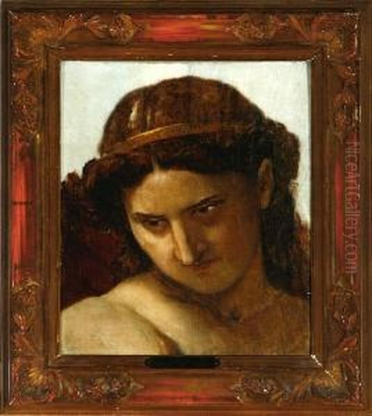 A Study Of A Young Man Oil Painting by Anselm Friedrich Feuerbach