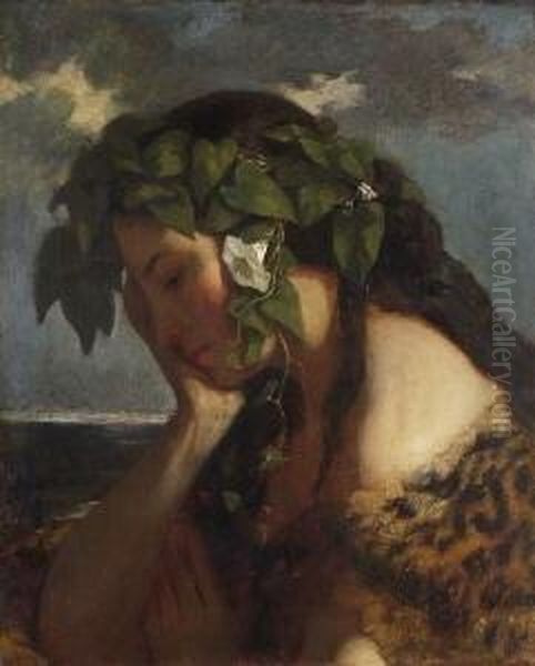 Bacchantin. Oil Painting by Anselm Friedrich Feuerbach