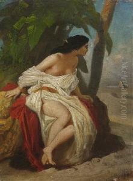 Mirjam. Oil Painting by Anselm Friedrich Feuerbach