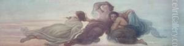 Nicolas A : Allegorie Oil Painting by Francois Nicolas Augustin Feyen-Perrin