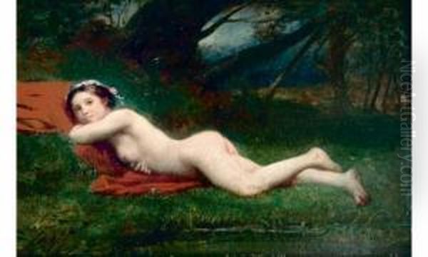 Nu Dans Un Paysage Oil Painting by Francois Nicolas Augustin Feyen-Perrin