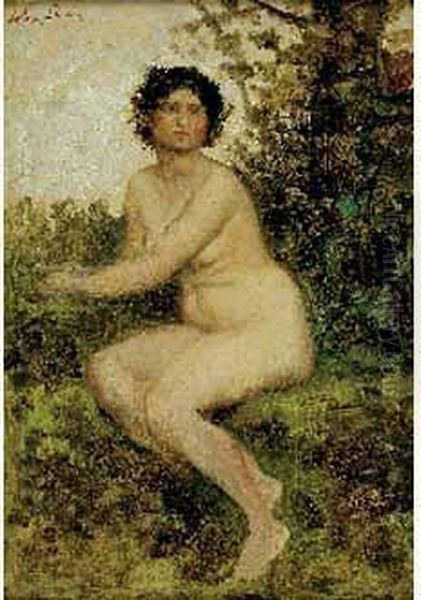 Nymphe Oil Painting by Francois Nicolas Augustin Feyen-Perrin