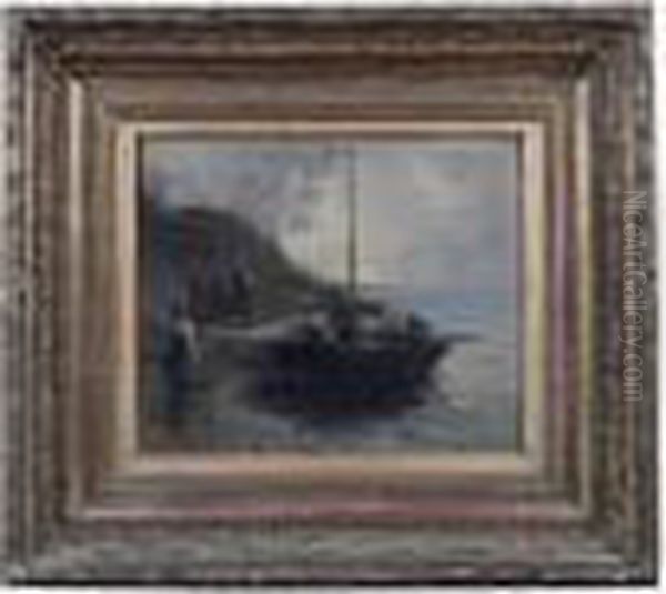 Le Retour Des Pecheurs Oil Painting by Francois Nicolas Augustin Feyen-Perrin