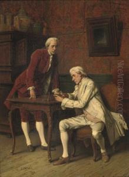 The Connoisseur Oil Painting by Benjamin Eugene Fichel