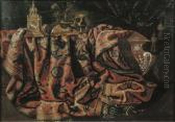 Vanitas Oil Painting by Francesco (Il Maltese) Fieravino