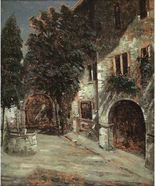 Cortile Oil Painting by Arturo Finazzer
