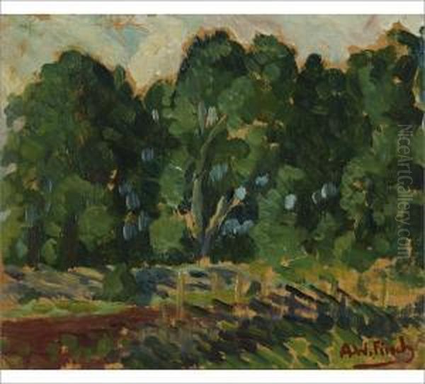 Woods Edge Oil Painting by Alfred William Finch