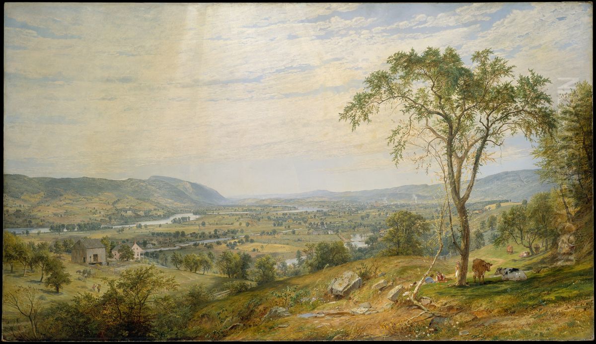 The Valley of Wyoming Oil Painting by Jasper Francis Cropsey