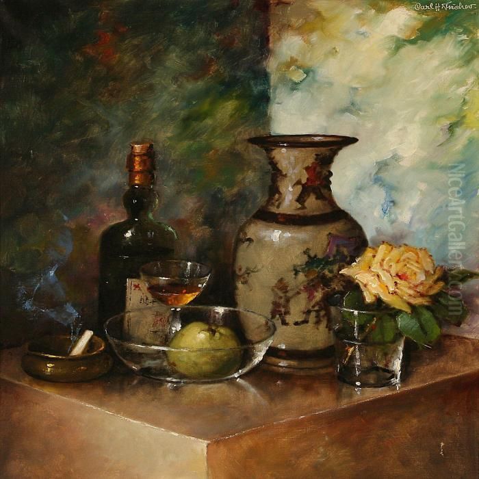 Different Objects On A Table Oil Painting by Carl Holger Fischer