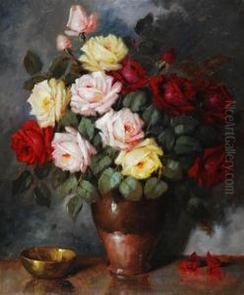 Roze Oil Painting by Carl Holger Fischer