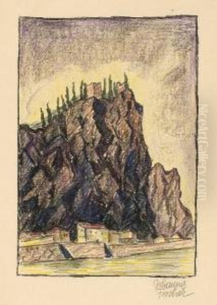 Dorf An Der Felsenkuste Oil Painting by Johannes Fischer