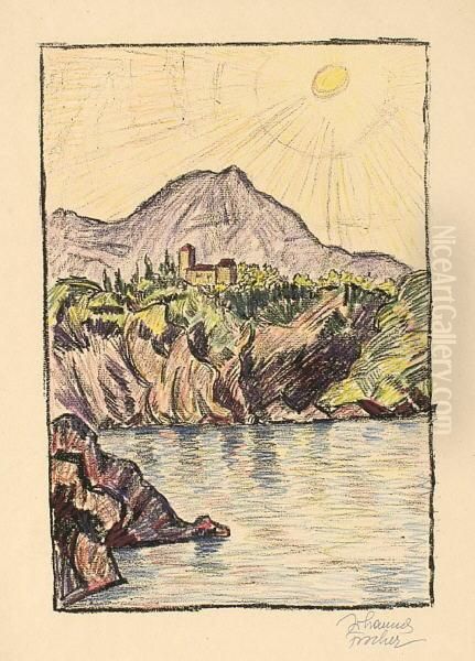 Felsenkuste Oil Painting by Johannes Fischer