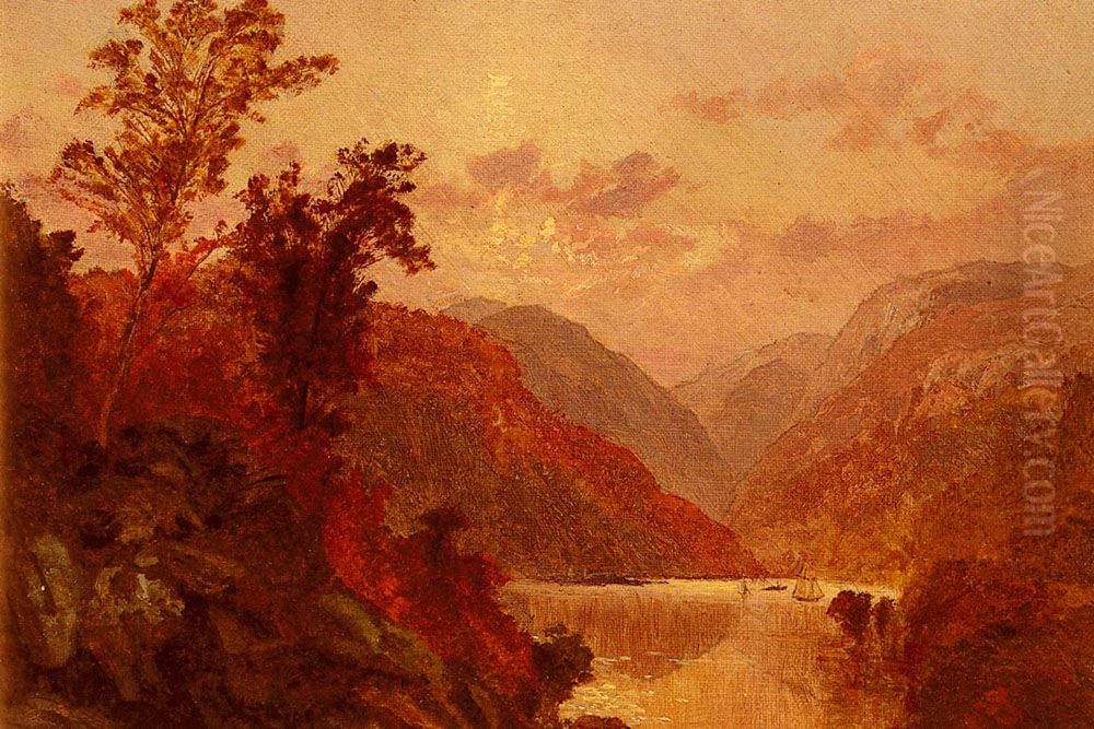 In The Highlands Of The Hudson Oil Painting by Jasper Francis Cropsey