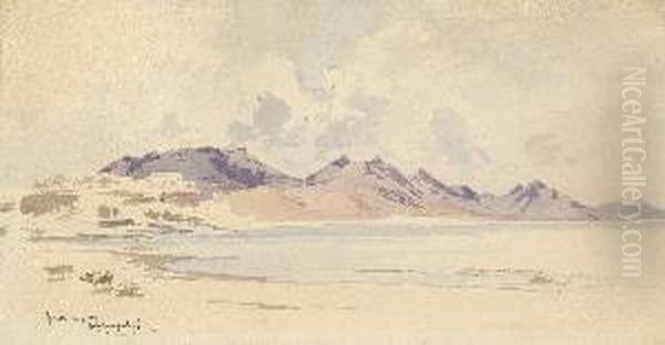 Kuste Auf Agina. Oil Painting by Ludwig Hans Fischer