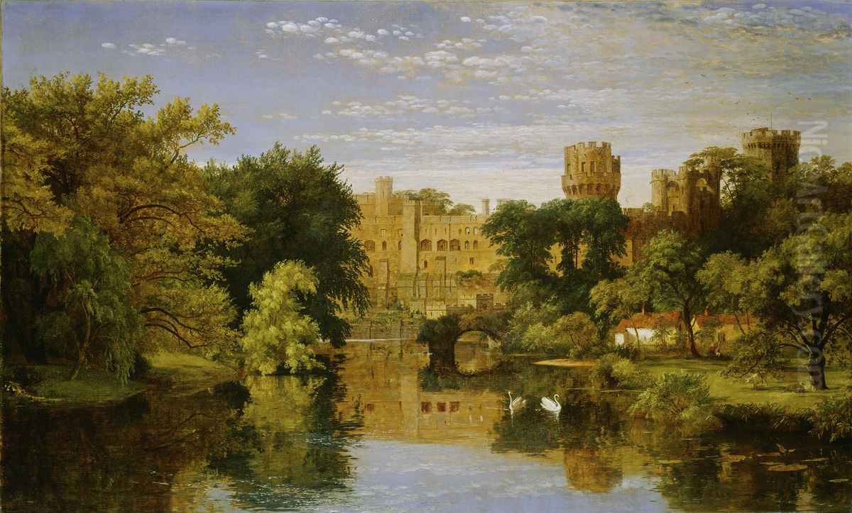 Warwick Castle, England Oil Painting by Jasper Francis Cropsey