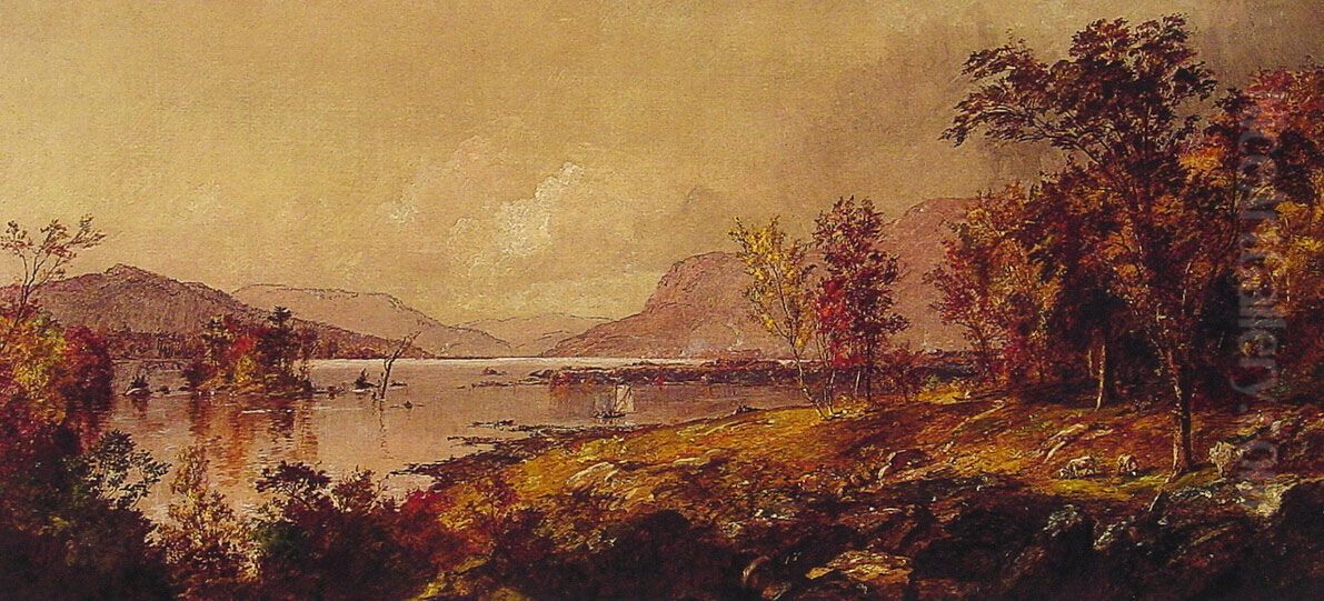 Greenwood Lake in September Oil Painting by Jasper Francis Cropsey