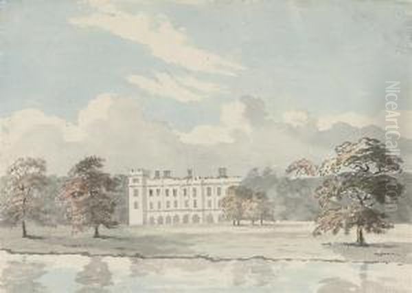 View Of Syon House Oil Painting by John (Bishop of Salisbury) Fisher
