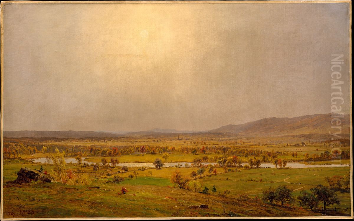 Pompton Plains, New Jersey Oil Painting by Jasper Francis Cropsey