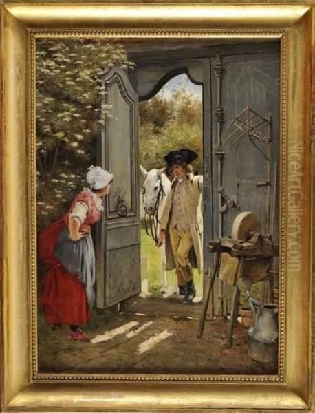 Le Rendez-vous Oil Painting by Francois Flameng