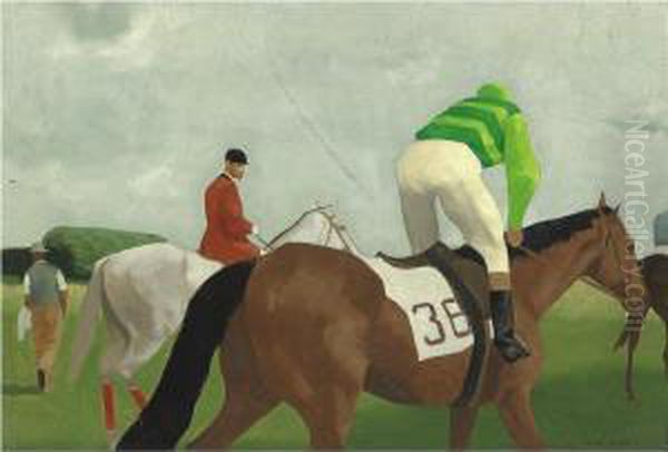 Study Of A Lead Pony And No. 36, 1951/52 Oil Painting by Vaughn Flannery