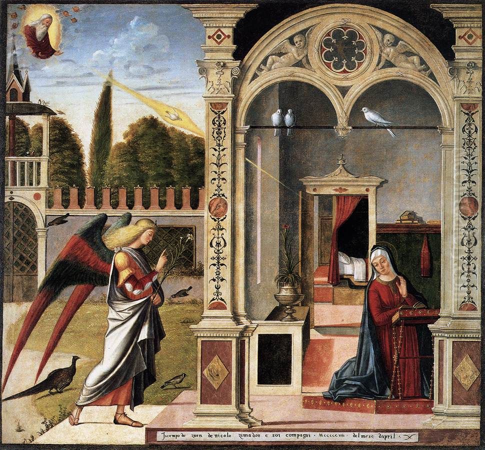The Annunciation Oil Painting by Vittore Carpaccio