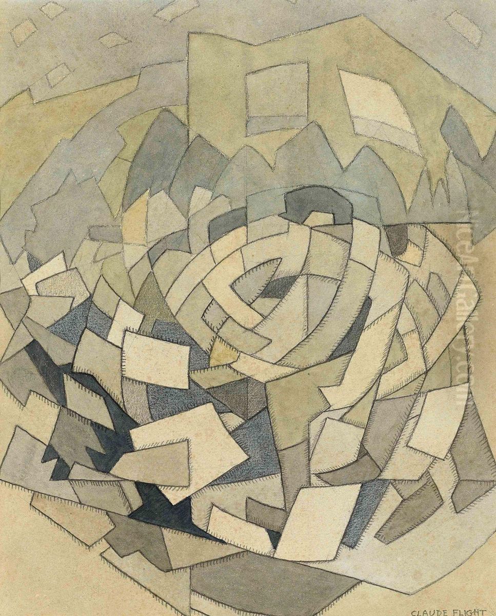 The Factory Oil Painting by Claude Flight