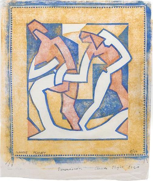 'persuasion' And 'discussion' Oil Painting by Claude Flight