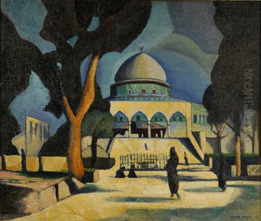 The Dome Of The Rock, 
Jerusalem Oil Painting by Claude Flight