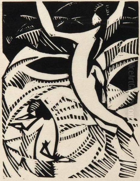 Into The Sea Oil Painting by Claude Flight