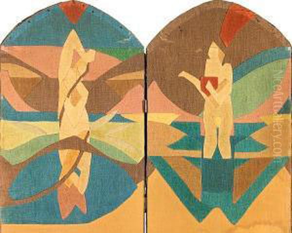 The Four Seasons Oil Painting by Claude Flight