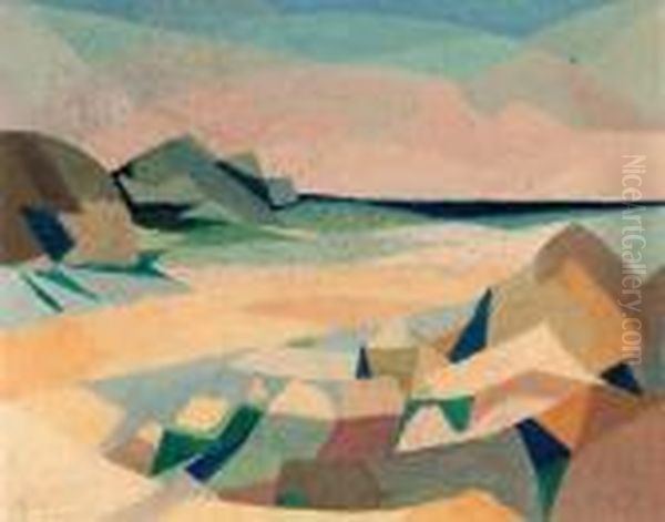 The Shore Oil Painting by Claude Flight