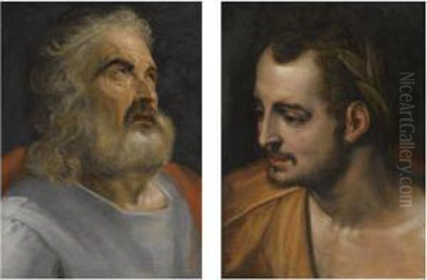 Portrait Of A Bearded Man, Head And Shoulders Oil Painting by Frans Floris