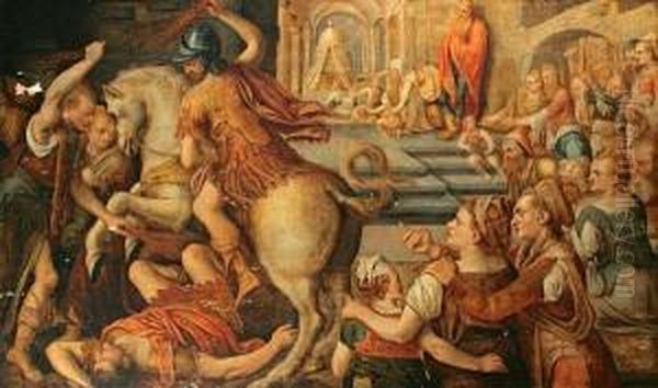 The Triumph Of Judas Maccabeus Oil Painting by Frans Floris