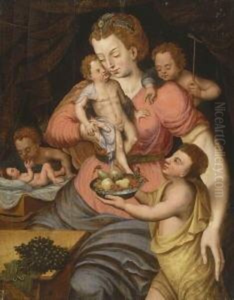 Caritas. Oil Painting by Frans Floris