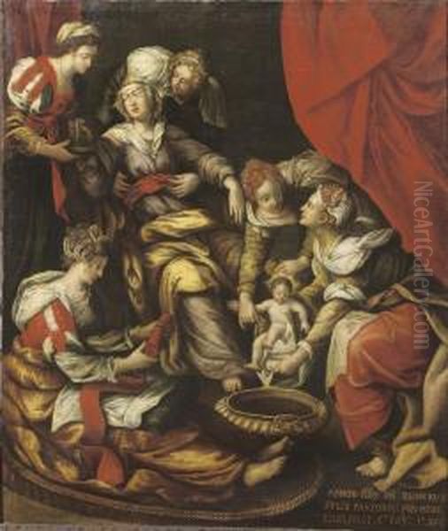 The Birth Of The Virgin Oil Painting by Frans Floris