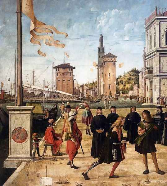 The Ambassadors Return to the English Court (detail 2) Oil Painting by Vittore Carpaccio