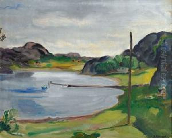 Bukt Med Robat Oil Painting by Bernhard Folkestad