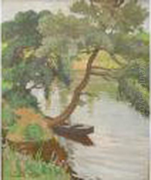 Bord De Riviere Oil Painting by Constantin Font