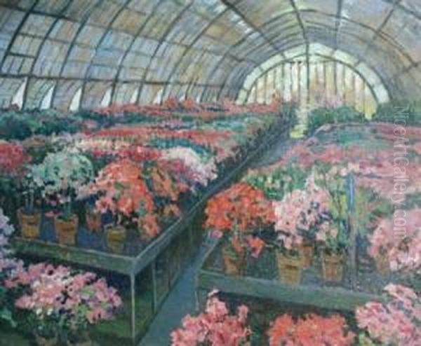 Greenhouseinterior Oil Painting by Constantin Font