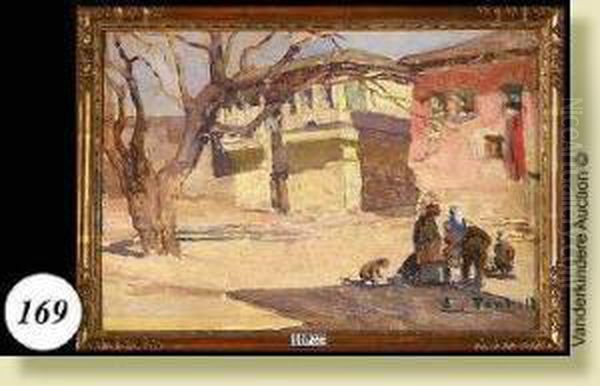 Village Algerien Anime Oil Painting by Constantin Font
